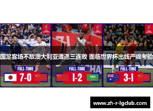 国足客场不敌澳大利亚遭遇三连败 面临世界杯出线严峻考验